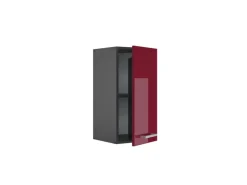 Vicco Hängeschrank R-Line Hängender Küchenschrank Bordeaux Hochglanz/Anthrazit 30 cm