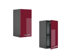 Vicco Hängeschrank R-Line Hängender Küchenschrank Bordeaux Hochglanz/Anthrazit 30 cm