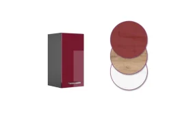 Vicco Hängeschrank R-Line Hängender Küchenschrank Bordeaux Hochglanz/Anthrazit 30 cm