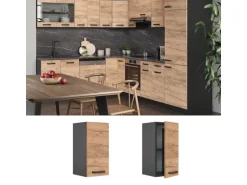 Vicco Hängeschrank R-Line Hängender Küchenschrank Goldkraft Eiche/Anthrazit 30 cm