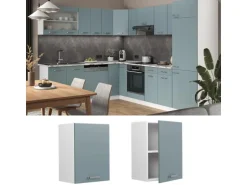 Vicco Hängeschrank R-Line Hängender Küchenschrank Blau-Grau/Weiß 45 cm