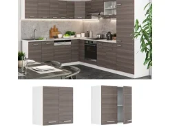 Vicco Hängeschrank R-Line Hängender Küchenschrank Grau/Weiß 60 cm