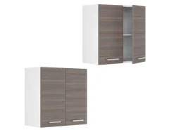 Vicco Hängeschrank R-Line Hängender Küchenschrank Grau/Weiß 60 cm