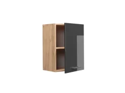 Vicco Hängeschrank R-Line Hängender Küchenschrank Anthrazit Hochglanz/Goldkraft Eiche 45 cm