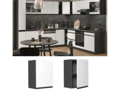 Vicco Hängeschrank R-Line Hängender Küchenschrank Weiß/Anthrazit 45 cm J-Shape