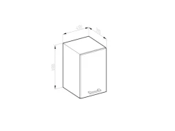 Vicco Hängeschrank R-Line Hängender Küchenschrank Weiß/Anthrazit 45 cm J-Shape