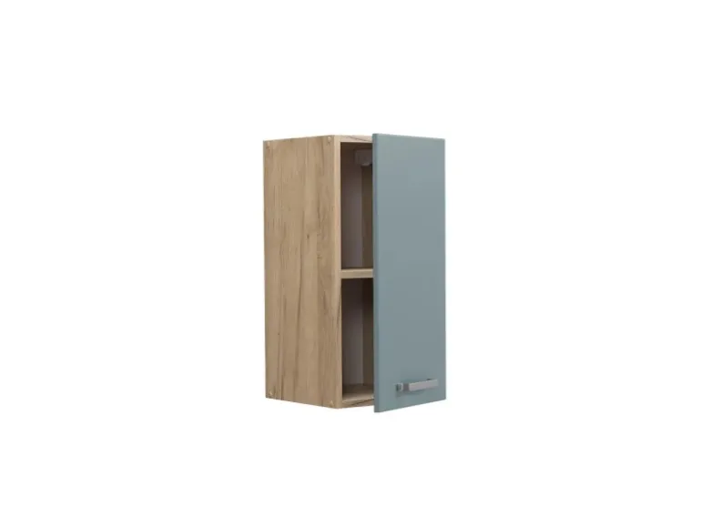 Vicco Hängeschrank R-Line Hängender Küchenschrank Blau-Grau/Goldkraft Eiche 30 cm