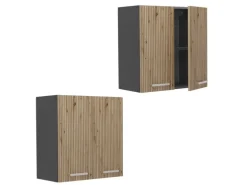 Vicco Hängeschrank R-Line Hängender Küchenschrank Artisan-Eiche/Anthrazit 60 cm