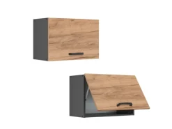 Vicco Hängeschrank R-Line Hängender Küchenschrank Goldkraft Eiche/Anthrazit 60 cm Flach