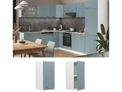 Vicco Hängeschrank R-Line Hängender Küchenschrank Blau-Grau/Weiß 30 cm