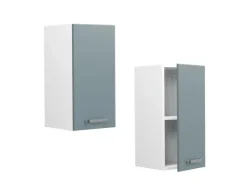 Vicco Hängeschrank R-Line Hängender Küchenschrank Blau-Grau/Weiß 30 cm