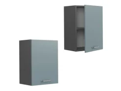 Vicco Hängeschrank R-Line Hängender Küchenschrank Blau-Grau/Anthrazit 45 cm