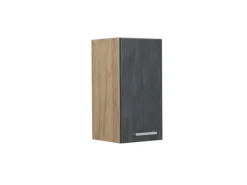 Vicco Hängeschrank R-Line Hängender Küchenschrank Schwarz Beton/Goldkraft Eiche 30 cm