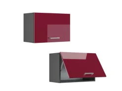 Vicco Hängeschrank R-Line Hängender Küchenschrank Bordeaux Hochglanz/Anthrazit 60 cm Flach