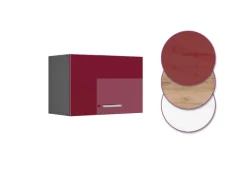 Vicco Hängeschrank R-Line Hängender Küchenschrank Bordeaux Hochglanz/Anthrazit 60 cm Flach