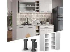 Vicco Hängeschrank R-Line Offener Küchenschrank Weiß/Weiß 20 cm