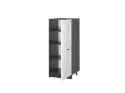 Vicco Hochschrank R-Line Küchenkommode Weiß Landhaus/Anthrazit 60 cm