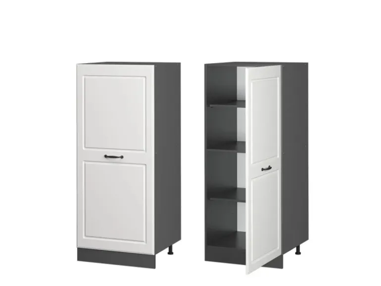 Vicco Hochschrank R-Line Küchenkommode Weiß Landhaus/Anthrazit 60 cm
