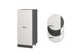 Vicco Hochschrank R-Line Küchenkommode Weiß Landhaus/Anthrazit 60 cm