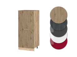 Vicco Hochschrank R-Line Küchenkommode Artisan-Eiche/Goldkraft Eiche 60 cm