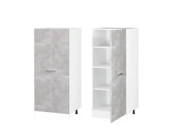 Vicco Hochschrank R-Line Küchenkommode Beton/Weiß 60 cm