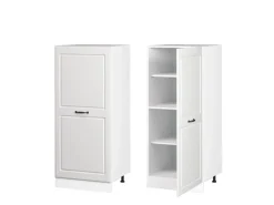 Vicco Hochschrank R-Line Küchenkommode Weiß Landhaus/Weiß 60 cm