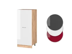 Vicco Hochschrank R-Line Küchenkommode Weiß Hochglanz/Goldkraft Eiche 60 cm