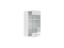 Vicco Küchenglasschrank Fame-Line Glashängeschrank Weiß Hochglanz/Weiß 40 cm