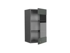 Vicco Küchenglasschrank Fame-Line Glashängeschrank Grün-Gold Landhaus/Anthrazit 40 cm