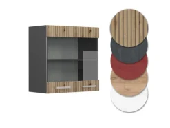 Vicco Küchenglasschrank R-Line Glashängeschrank Artisan-Eiche/Anthrazit 60 cm