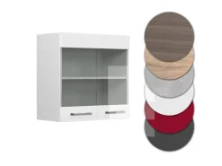 Vicco Küchenglasschrank R-Line Glashängeschrank Weiß Hochglanz/Weiß 60 cm