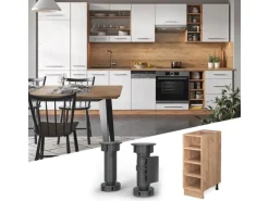 Vicco Küchenregal Fame-Line Offener Küchenschrank Goldkraft Eiche 30 cm AP Eiche