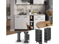 Vicco Küchenregal R-Line Anthrazit/Anthrazit 20 cm ohne Arbeitsplatte