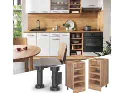 Vicco Küchenregal R-Line Goldkraft Eiche/Goldkraft Eiche 40 cm ohne Arbeitsplatte