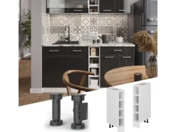 Vicco Küchenregal R-Line Offener Küchenschrank Weiß 15 cm ohne Arbeitsplatte