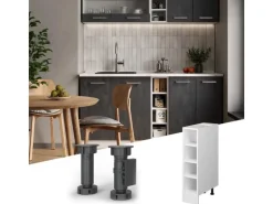 Vicco Küchenregal R-Line Offener Küchenschrank Weiß/Weiß 20 cm AP Eiche