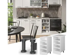 Vicco Küchenregal R-Line Offener Küchenschrank Weiß/Weiß 40 cm ohne Arbeitsplatte