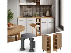 Vicco Küchenregal R-Line Offener Küchenschrank Goldkraft Eiche 25 cm ohne Arbeitsplatte