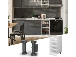 Vicco Küchenregal R-Line Offener Küchenschrank Weiß 40 cm AP Eiche