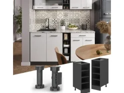 Vicco Küchenregal R-Line Offener Küchenschrank Anthrazit 30 cm AP Anthrazit