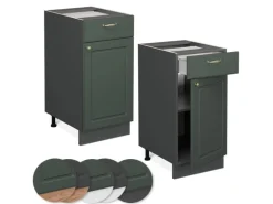 Vicco Küchenunterschrank Fame-Line Grün-Gold Landhaus/Anthrazit 40 cm ohne Arbeitsplatte