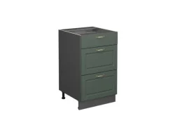 Vicco Küchenunterschrank Fame-Line Grün-Gold Landhaus/Anthrazit 50 cm ohne Arbeitsplatte