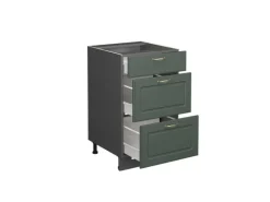 Vicco Küchenunterschrank Fame-Line Grün-Gold Landhaus/Anthrazit 50 cm ohne Arbeitsplatte