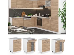 Vicco Küchenunterschrank R-Line Sonoma 60 cm mit Schublade ohne Arbeitsplatte