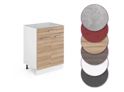 Vicco Küchenunterschrank R-Line Sonoma 60 cm mit Schublade ohne Arbeitsplatte