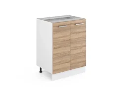 Vicco Küchenunterschrank R-Line Küchenkommode Sonoma/Weiß 60 cm ohne Arbeitsplatte