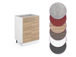 Vicco Küchenunterschrank R-Line Küchenkommode Sonoma/Weiß 60 cm ohne Arbeitsplatte