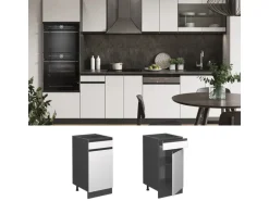 Vicco Küchenunterschrank R-Line Schubladenschrank für die Küche Weiß/Anthrazit AP Marmor