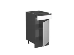 Vicco Küchenunterschrank R-Line Schubladenschrank für die Küche Weiß/Anthrazit AP Marmor