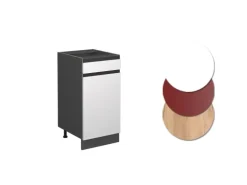 Vicco Küchenunterschrank R-Line Schubladenschrank für die Küche Weiß/Anthrazit AP Marmor